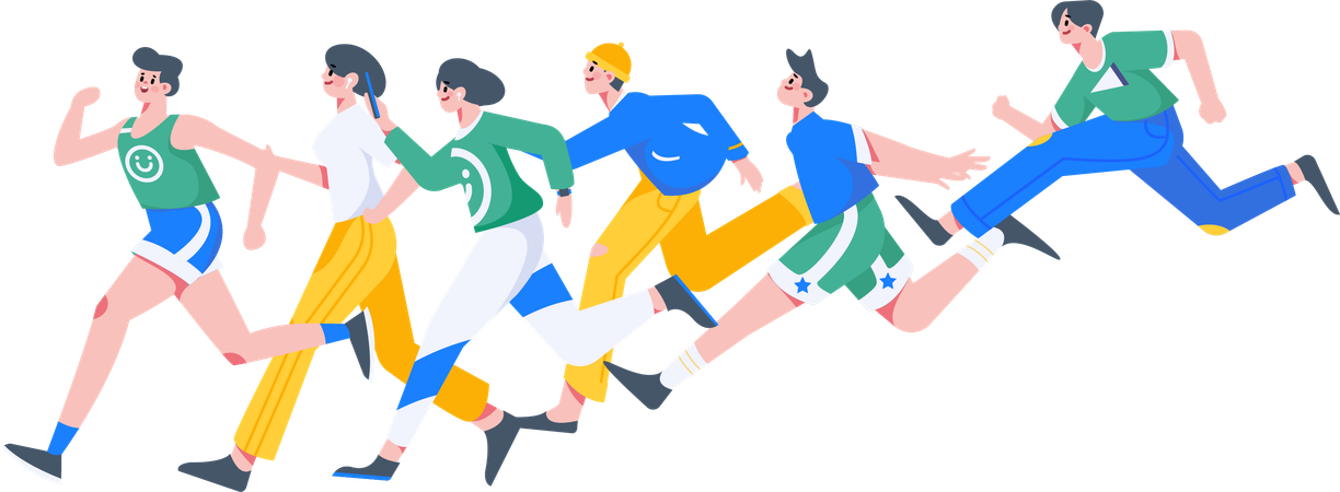 Employee viewing time in mobile  Illustration
