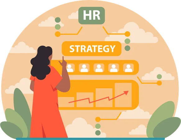 Employee views at HR strategy  Illustration
