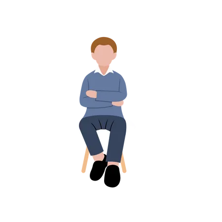 Employee waiting for job interview  Illustration