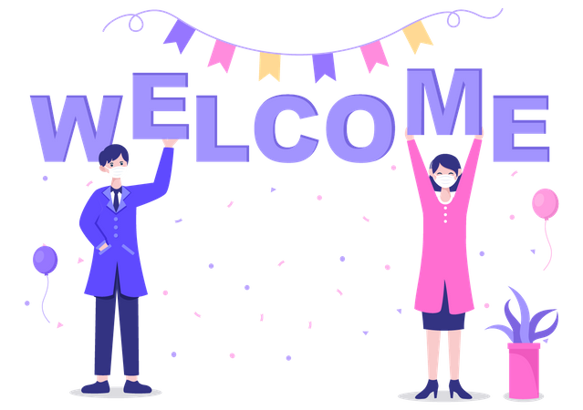 Employee Welcome Party Illustration