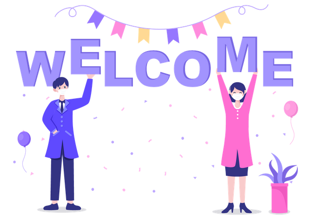 Employee Welcome Party  Illustration