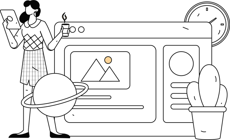 Employee with business award  Illustration