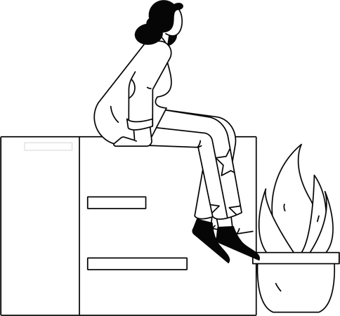 Employee with business award  Illustration