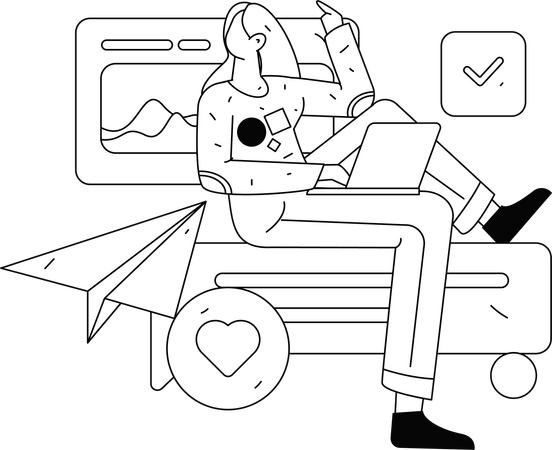 Employee with business award  Illustration