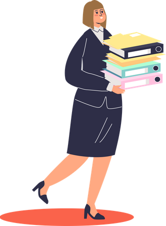Employee with high workload Illustration