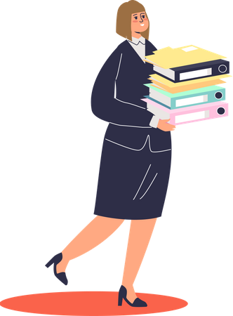 Employee with high workload  Illustration