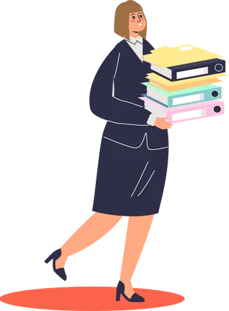 Employee with high workload  Illustration