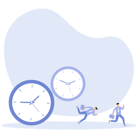 Employee work according to deadlines  Illustration