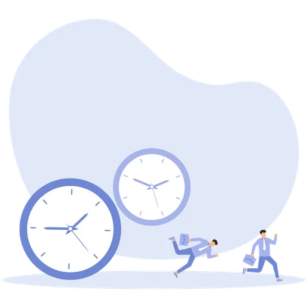 Employee work according to deadlines  Illustration