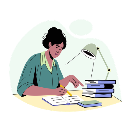 Employee Working at office  Illustration