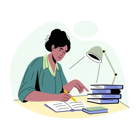 Employee Working at office  Illustration