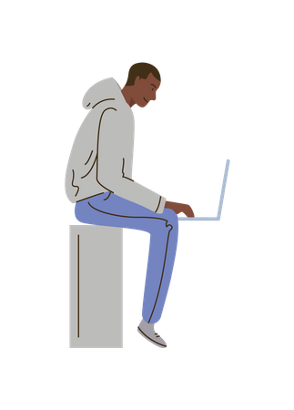 Employee Working  Illustration