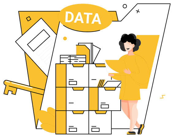 Employee working on data Hypothesis Testing  Illustration