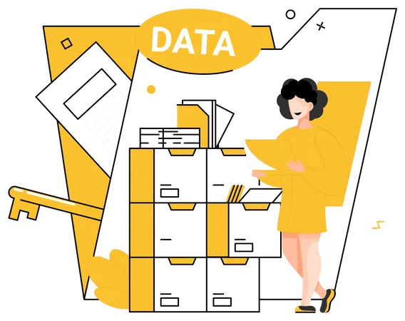 Employee working on data Hypothesis Testing  Illustration