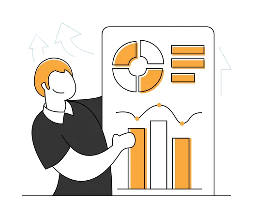Data Analystic With Diagram Illustration