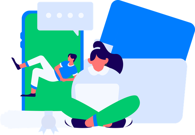 Employee working on task management  Illustration