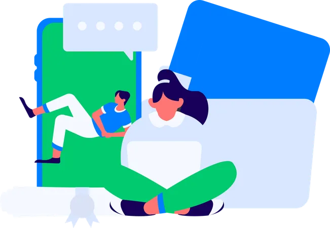Employee working on task management  Illustration
