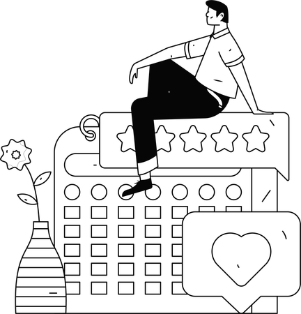 Employee working on task management  Illustration