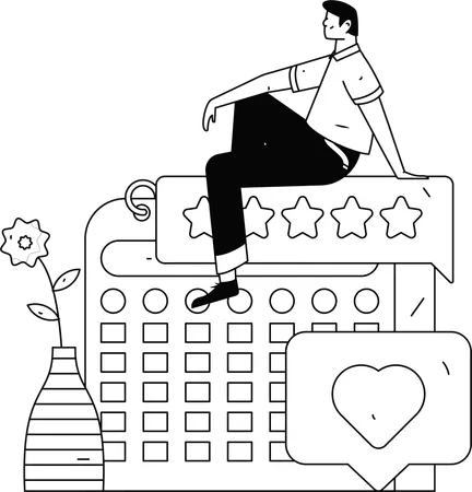 Employee working on task management  Illustration