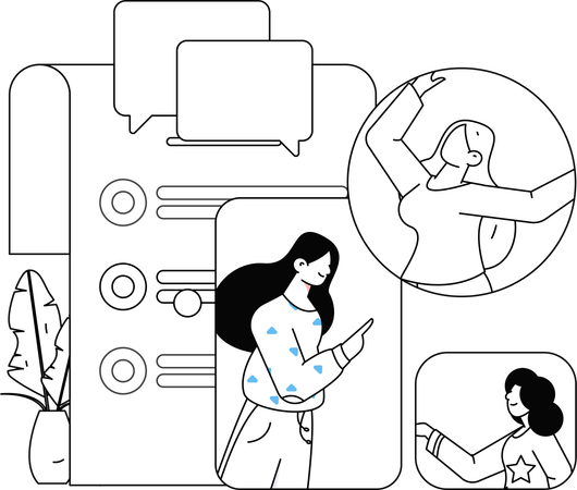 Employee working on task management  Illustration