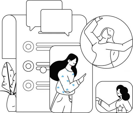 Employee working on task management  Illustration