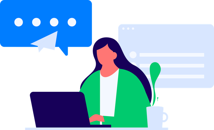 Employee working on task management  Illustration