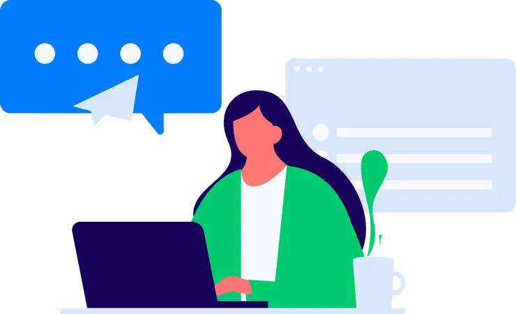 Employee working on task management  Illustration