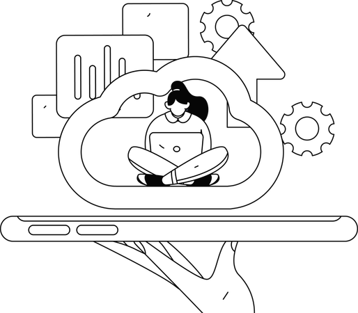 Employee working on task management  Illustration