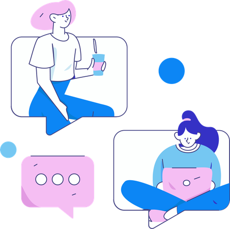 Employee working remotely  Illustration