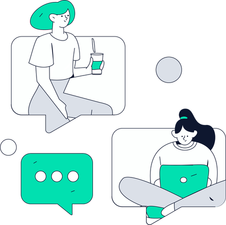 Employee working remotely  Illustration