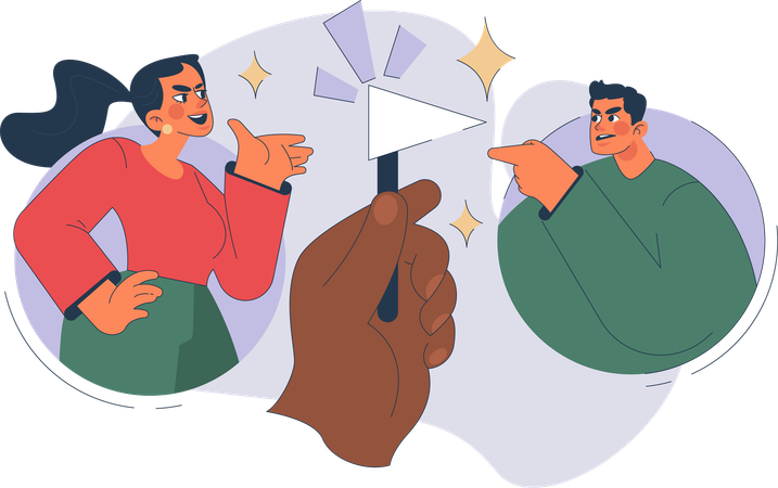 Employees are arguing with each other  Illustration