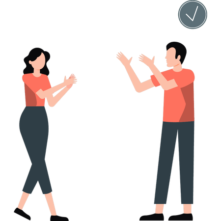 Employees are clapping with joy  Illustration