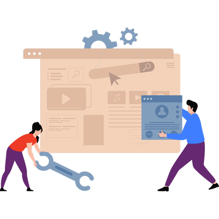 Employees are doing web monitoring  Illustration