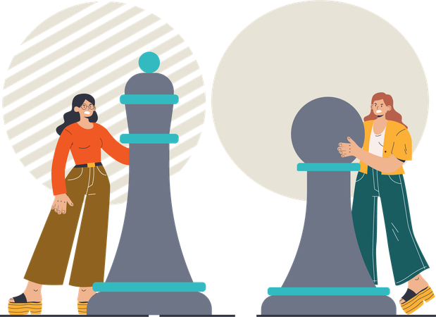 Employees are finding business strategies  일러스트레이션