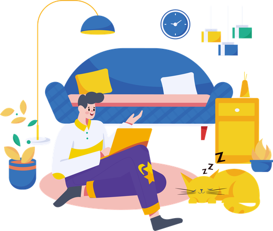 Employees are freelancers  Illustration