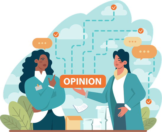 Employees are sharing their opinions  Illustration