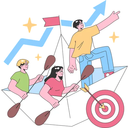Employees are targeting business aims  Illustration