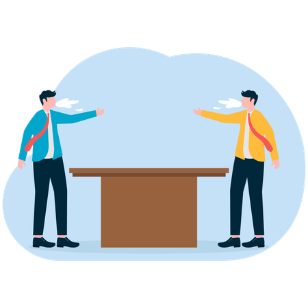 Employees arguing with each other  Illustration