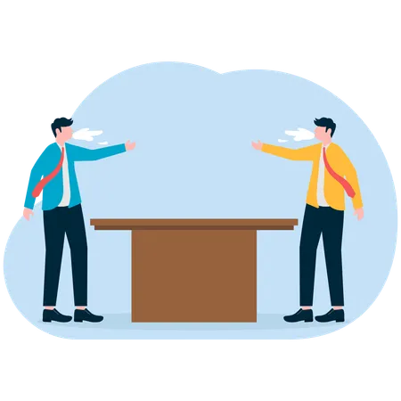 Employees arguing with each other  Illustration