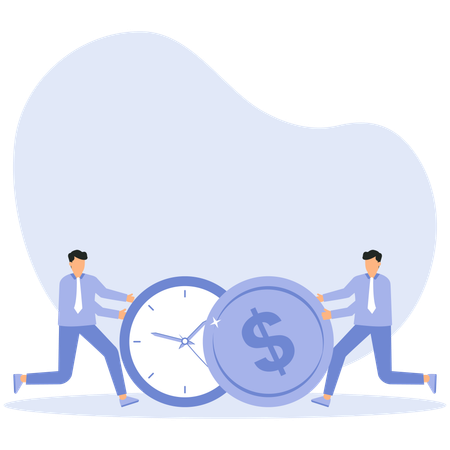 Employees balancing their work with pending tasks  Illustration