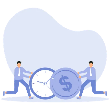 Employees balancing their work with pending tasks  Illustration