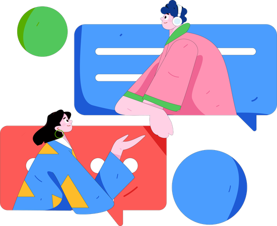 Employees conducting online meeting  Illustration