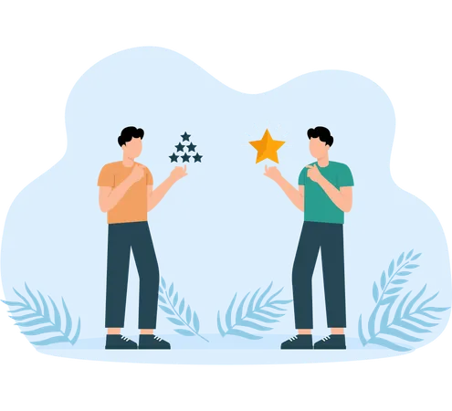 Employees debate on Quality vs quantity  Illustration