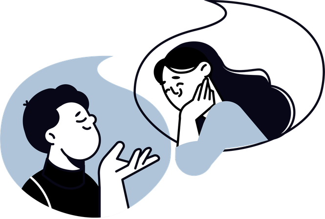 Employees discusses messages  Illustration