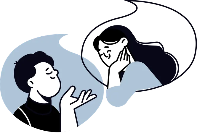 Employees discusses messages  Illustration