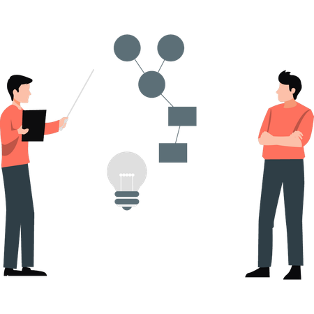 Employees doing business networking  Illustration