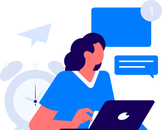 Employees doing discussion about data chart  Illustration