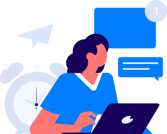 Employees doing discussion about data chart  Illustration