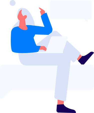 Employees doing discussion about data chart  Illustration