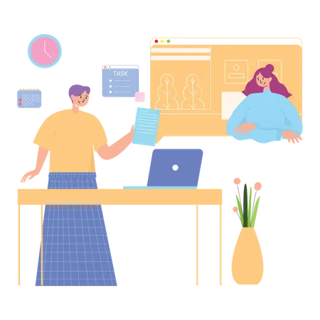 Work From Home Illustrations イラスト